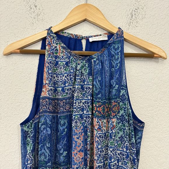 RAMY BROOK Patchwork Printed Paris Mini Dress in Blue Patchwork - Picture 3 of 13